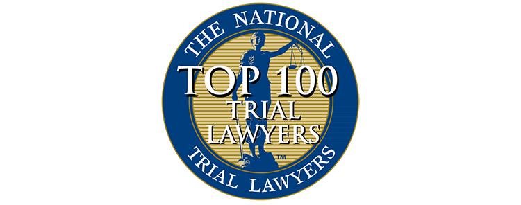 National Top 100 Trial Lawyers badge recognizing Smith and Eulo Criminal Defense Lawyers in Orlando Florida<br />